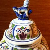 Hand-painted signed pot with lid