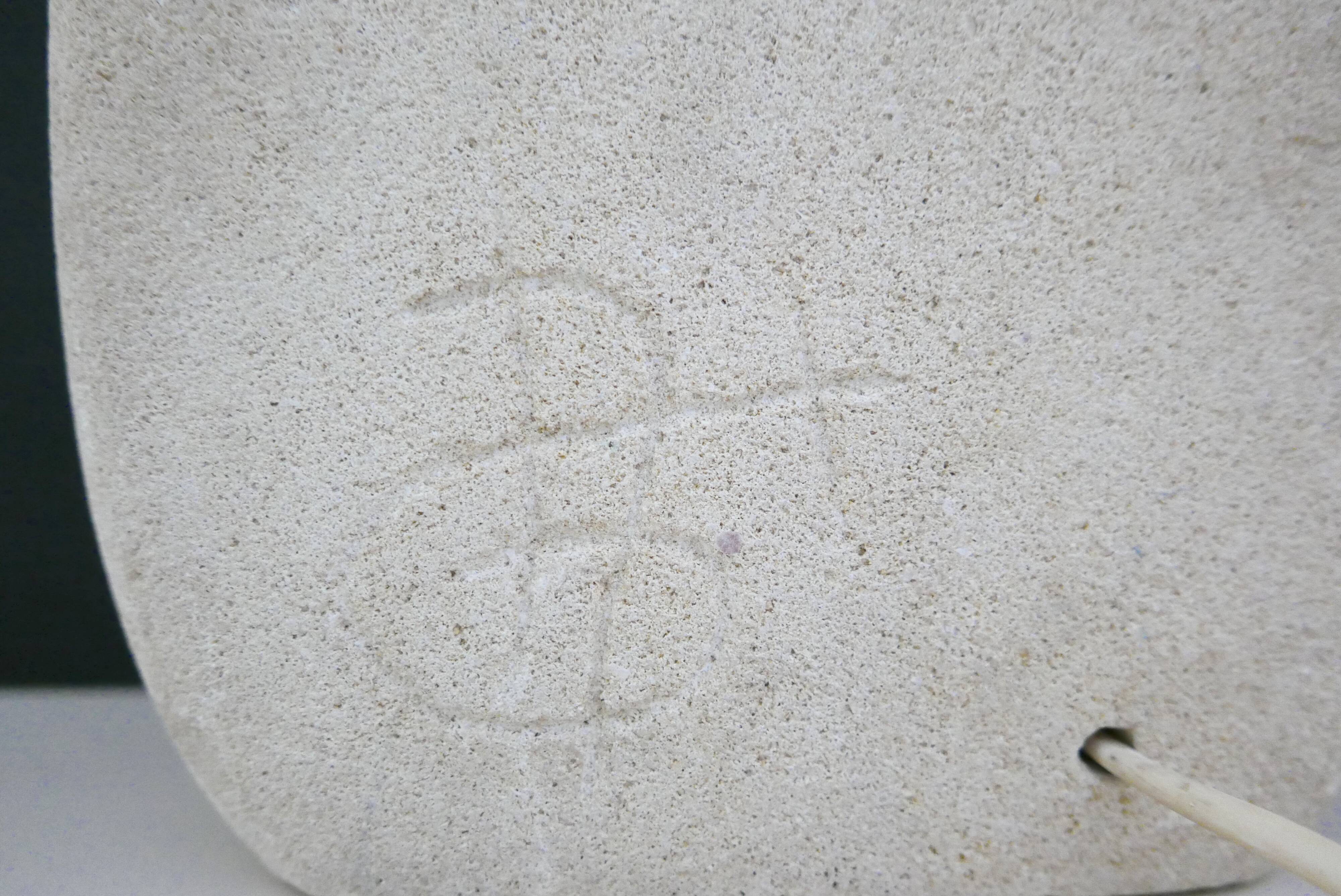 Arsène Galisson stone lamp 1960s