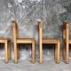 Set of 6 design chairs in glulam - 1970s