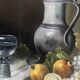 HST painting "Composition with fruits and oysters" signed Winston + frame