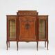 Rare Louis XVI display cabinet in marquetry with light, France ca. 1850