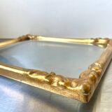 Cadre Art Nouveau Antique en bois doré mesures 26,5 cm x 20 cm Verre convexe