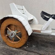 jouet cariole avec cheval en bois années 60