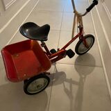 Vintage metal jockey tricycle