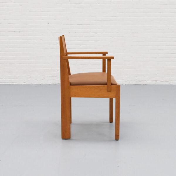 Fauteuil Art Déco hollandais en cuir