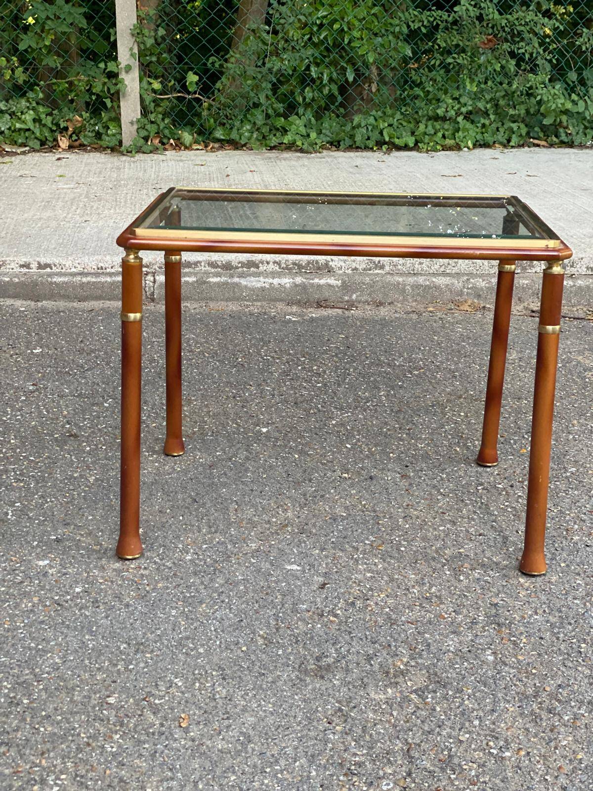 Scandinavian Art Deco style golden elm coffee table, 1960s