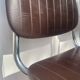 Chaises traineau cantilever chrome et skai années 70