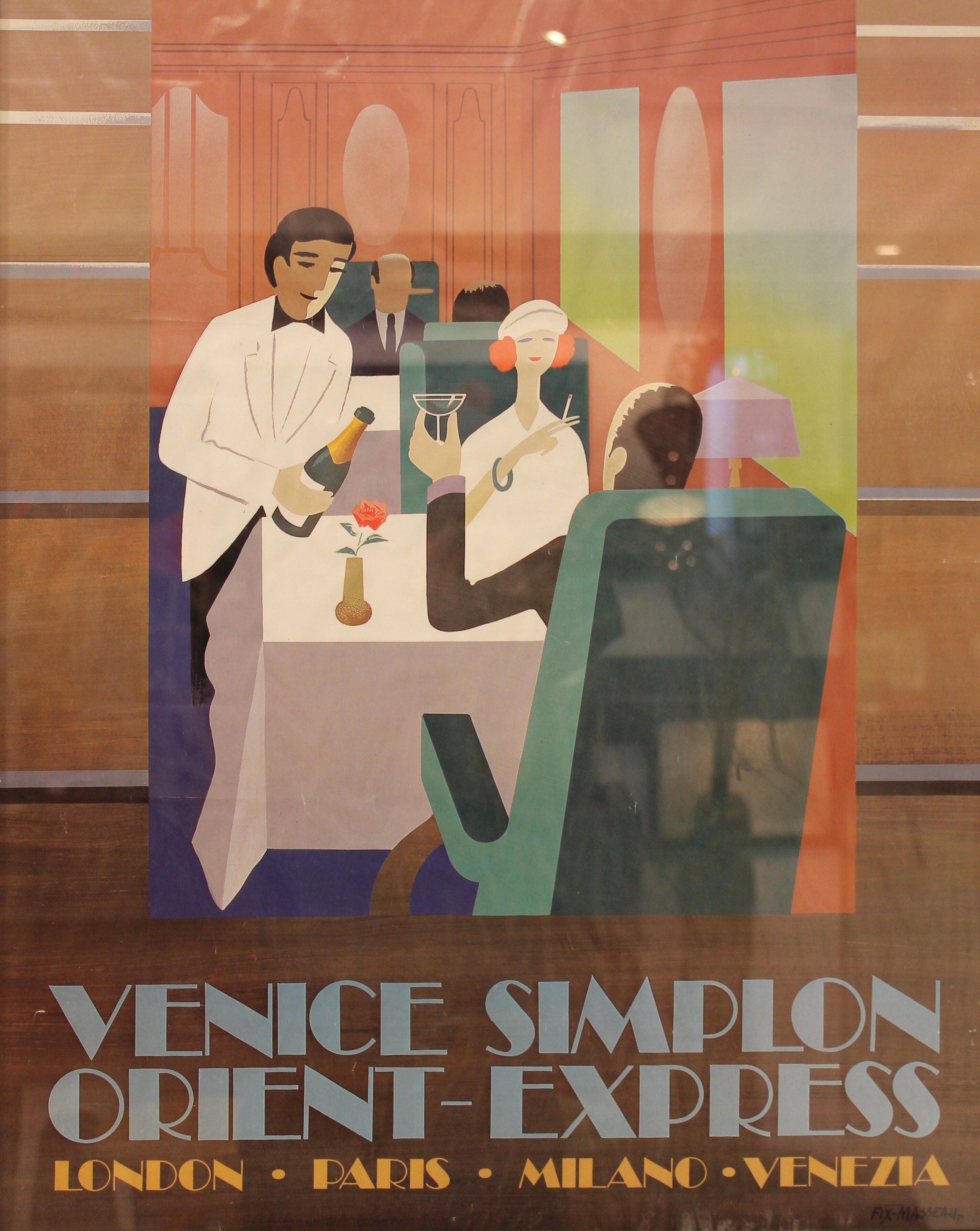 Framed art orient express 70s