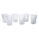 6 verres à eau gravés