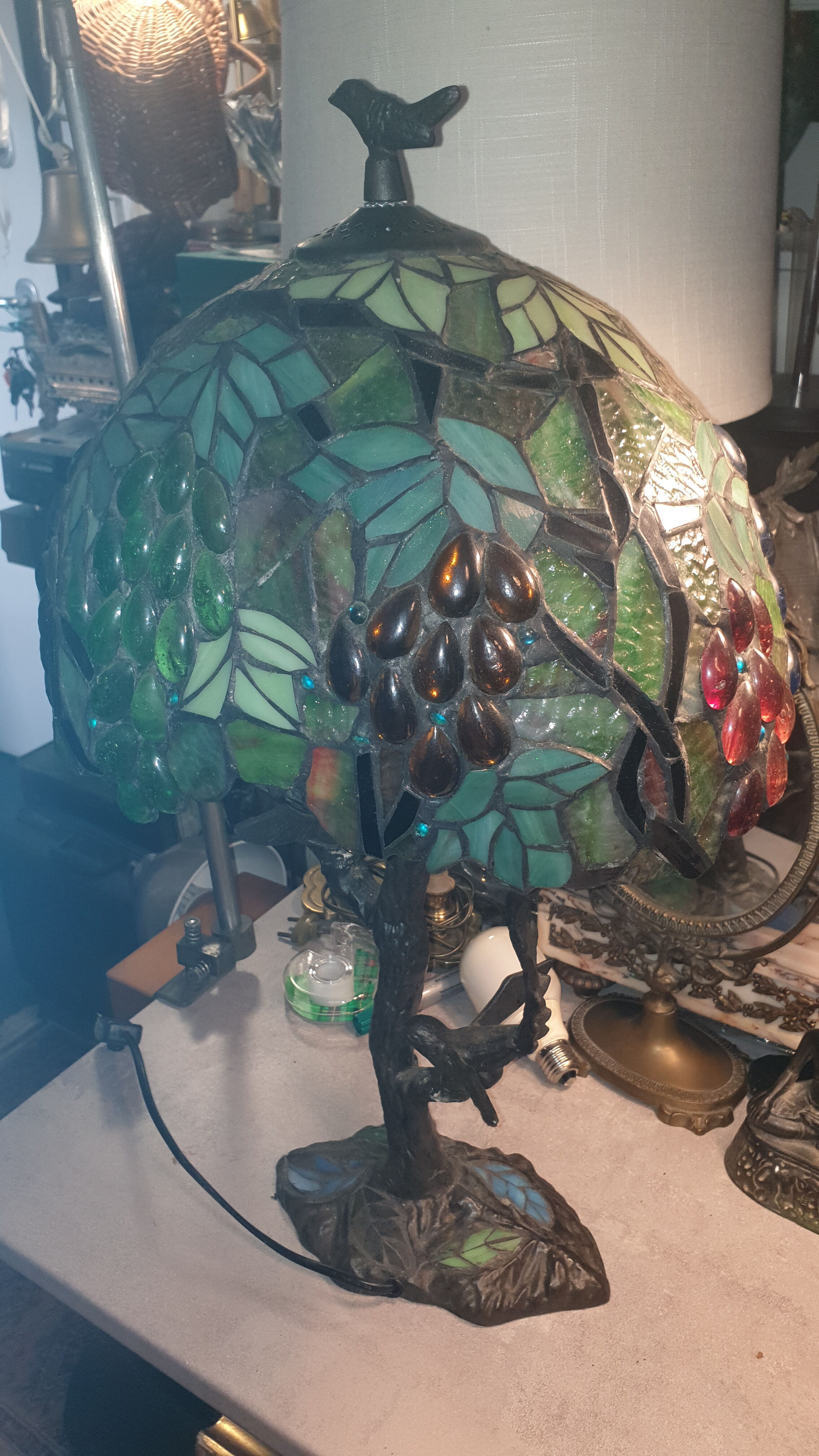 Stained glass lamp floral