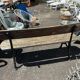 Antique garden bench in cast iron and wood from the 1940s