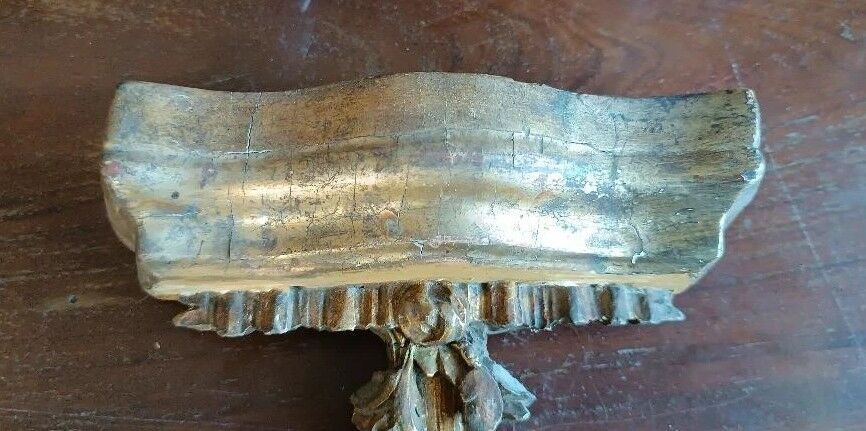 Antique gilded wooden frieze, shelf support