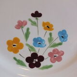 Round dish 50s Salins model Jocelyne - flowers