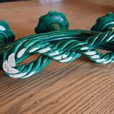 Vallauris 3-light candleholder in green earthenware