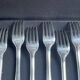 6 fourchettes de table en métal argenté Frionnet François