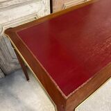 Louis XVI style flat desk in mahogany from around 1950.