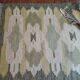 Green Scandinavian kilim carpet