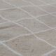 Hand-made beige and white wool rug 65x144cm