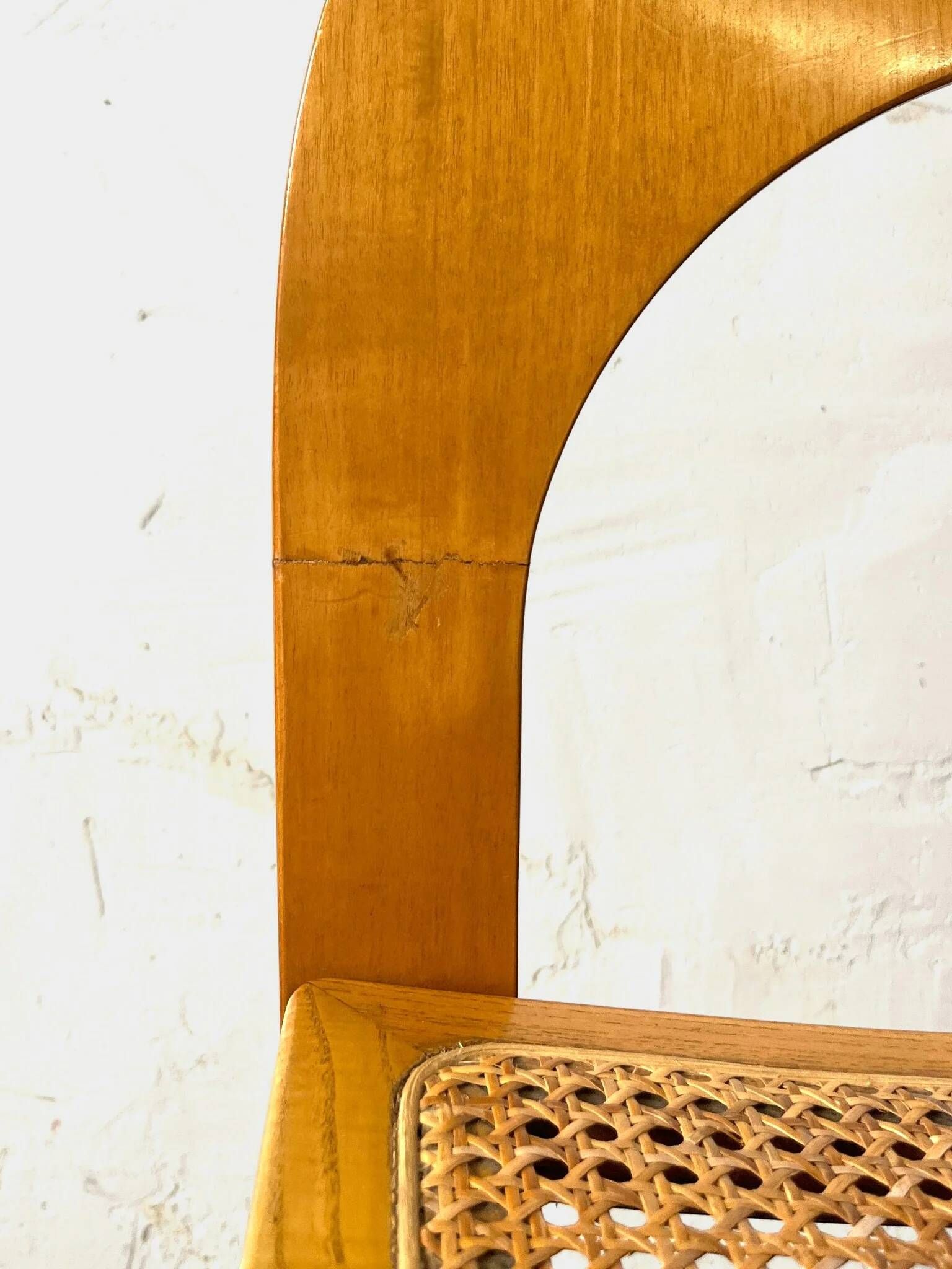 Set of 4 caned chairs Arcadia by Tagliabue di Cascina Armata, 1970-80.