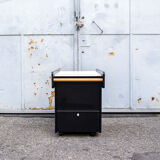 Lacquered wooden bar trolley italy 90s