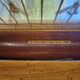 Old solid wood bar with glass top – character counter –
