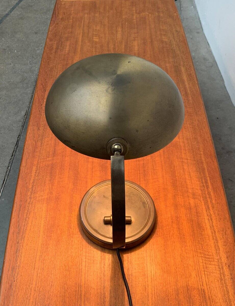 Mid-Century German Brass Table Lamp by Gecos Cosack