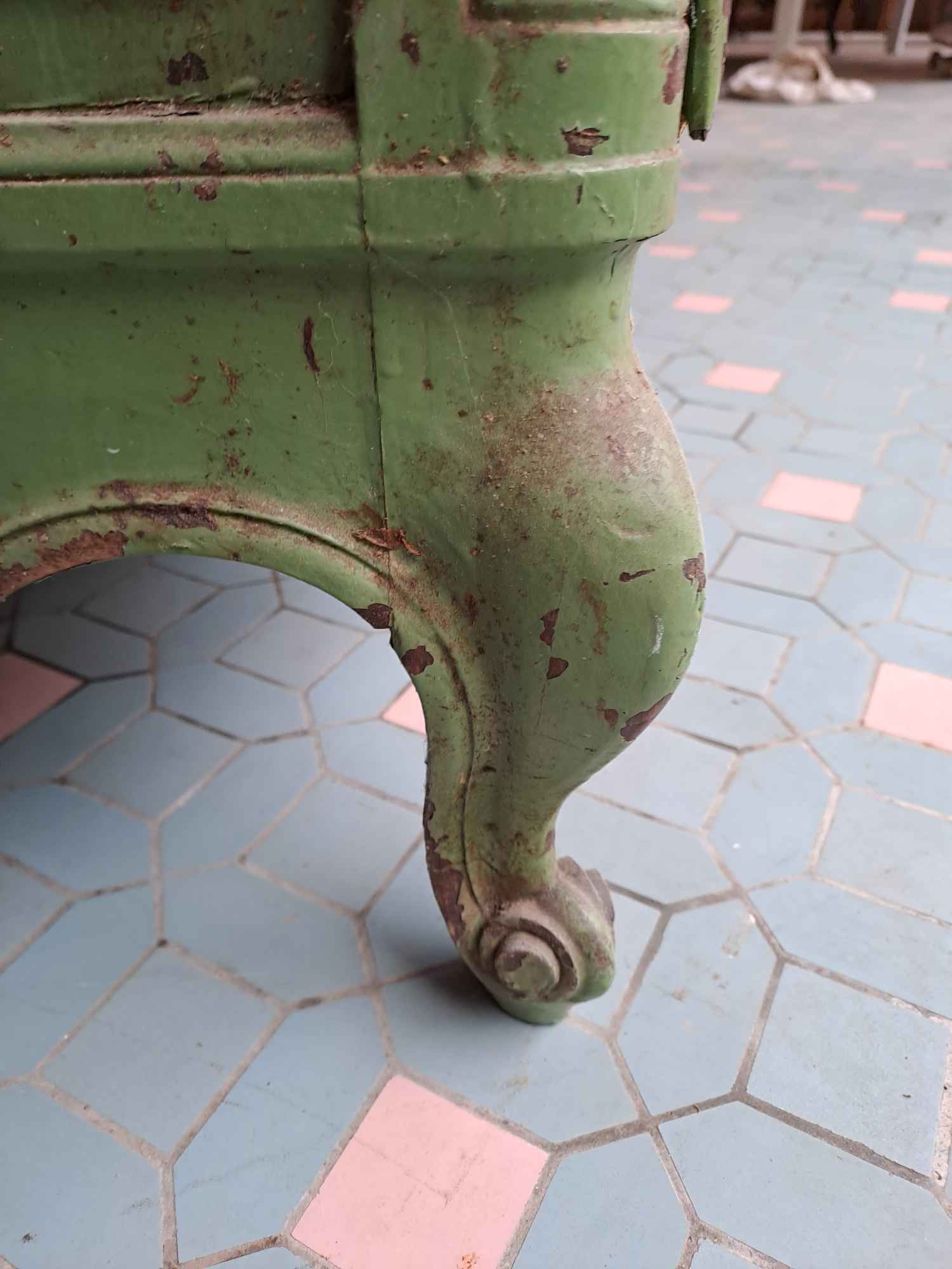 Small sideboard Louis XV look industrial workshop