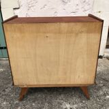 Scandinavian vintage chest of drawers, compass feet