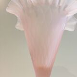Old Corolle Vase in Pink Frosted Glass Vintage Italian Work Murano Empoli ??
