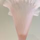 Ancien Vase Corolle en Verre Givré Rose Travail Italien Vintage Murano Empoli ??