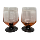 Set of 2 glasses old pink black foot