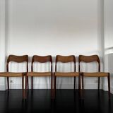 set of 4 chairs Niels O. Moller model 71