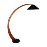 Curvated mahogany floor lamp