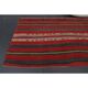 Vintage Turkish Oushak Handmade Wool Cotton Black Red Runner Rug 70x200