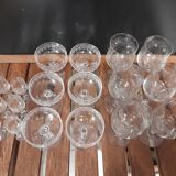 18 verres en cristal