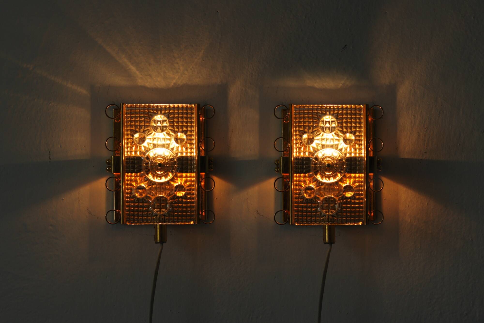 Vintage Swedish Wall Sconces, Set of 2