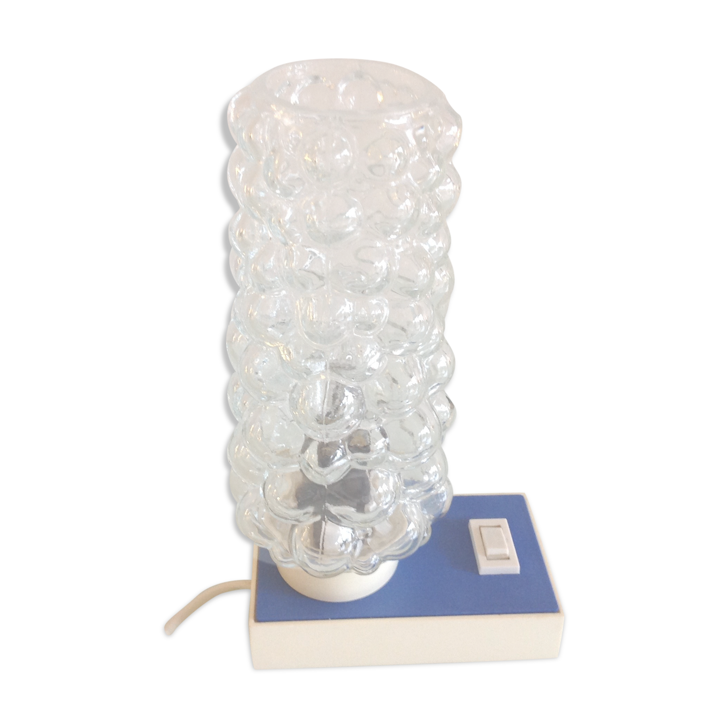 Bubbled glass bedside lamp by Helena Tynell 60/70