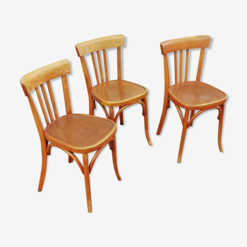 Set de 3 chaises bistrot