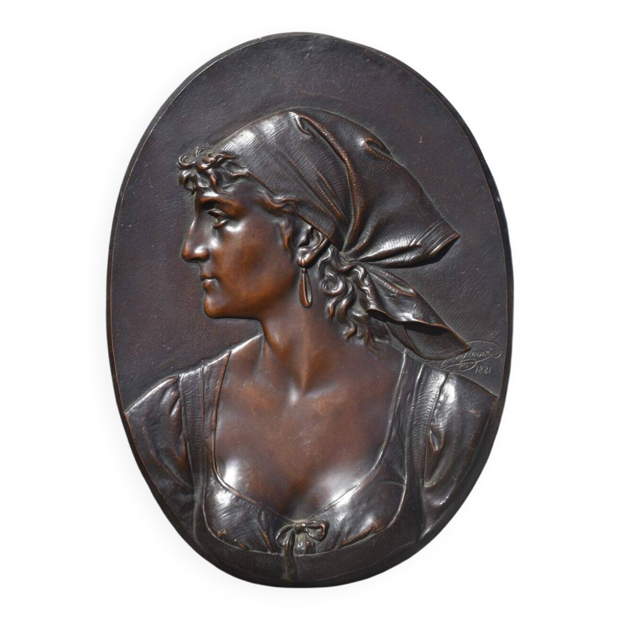 Léopold Harzé, Bust of a Peasant Woman (1881)