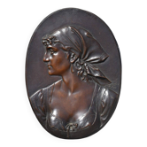 Léopold Harzé, Bust of a Peasant Woman (1881)