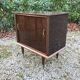 Vintage bar with swivel door in varnished mahogany