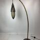 Lampadaire rustique patiné en cuivre et acier avec lanterne, Indonésie 1980