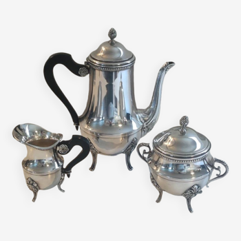 Service à thé en métal argenté ercuis