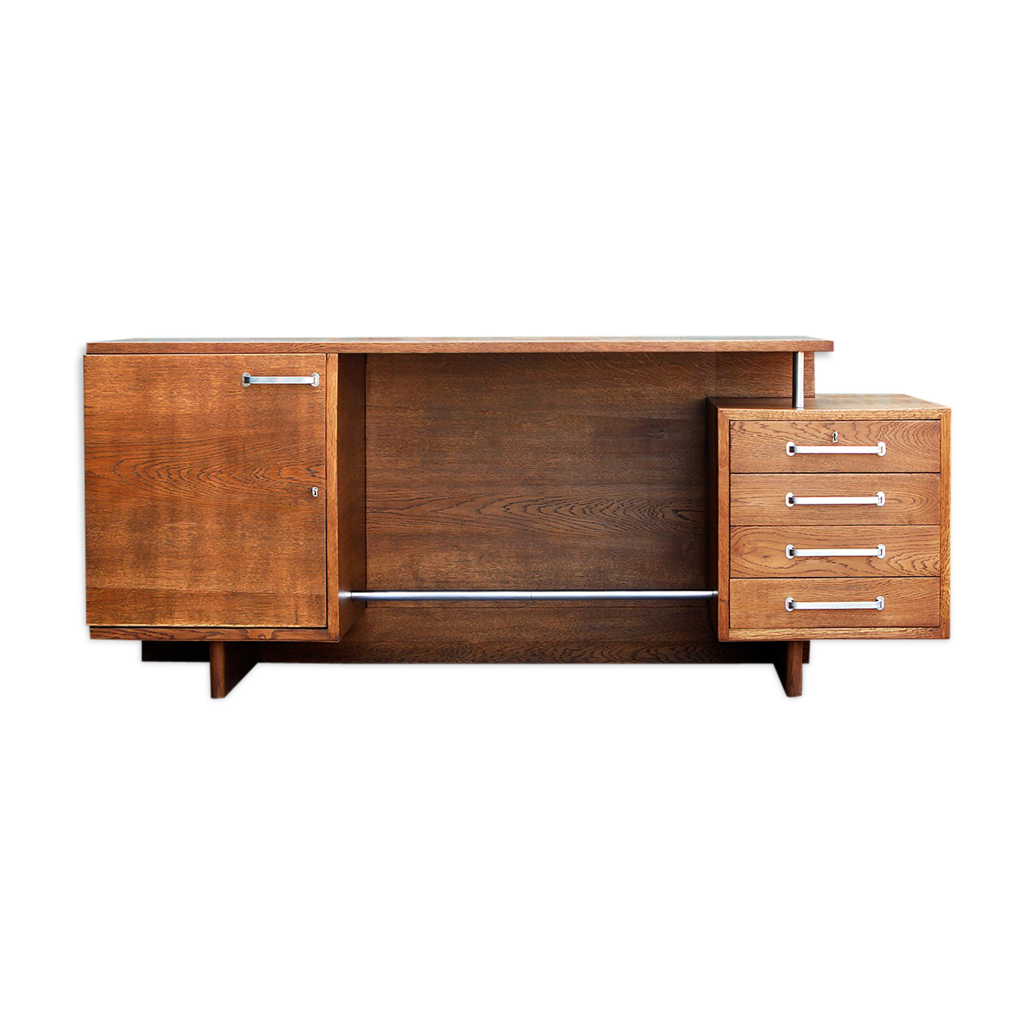 Large Freestanding Functionalist Desk, Jiri Kroha, 1930s