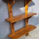 3-shelf oak wall shelf