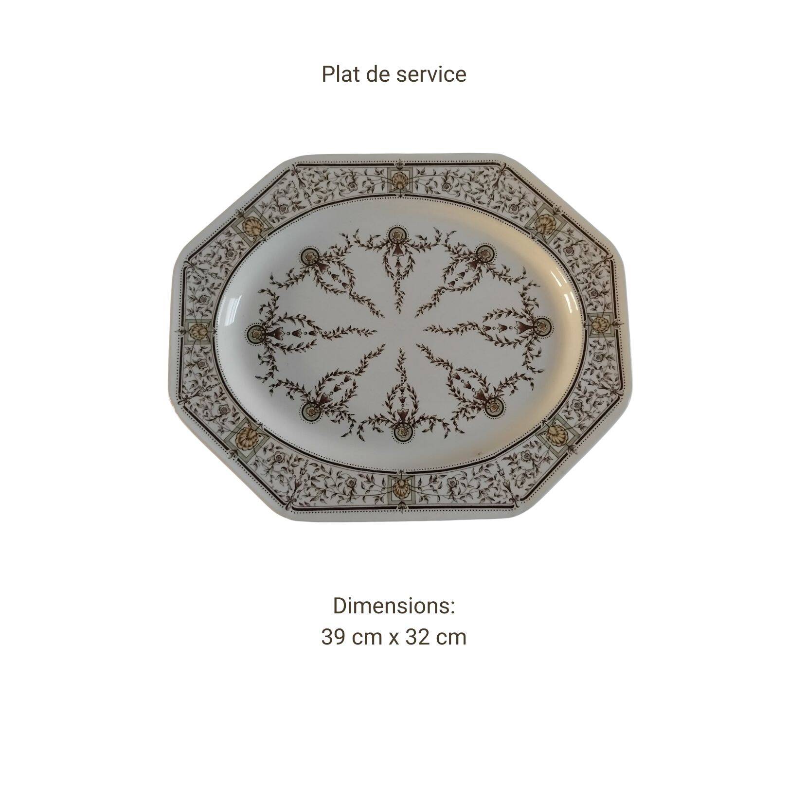 Old JBC service (Chedeville) – 84 pieces – French faience, late 19th century