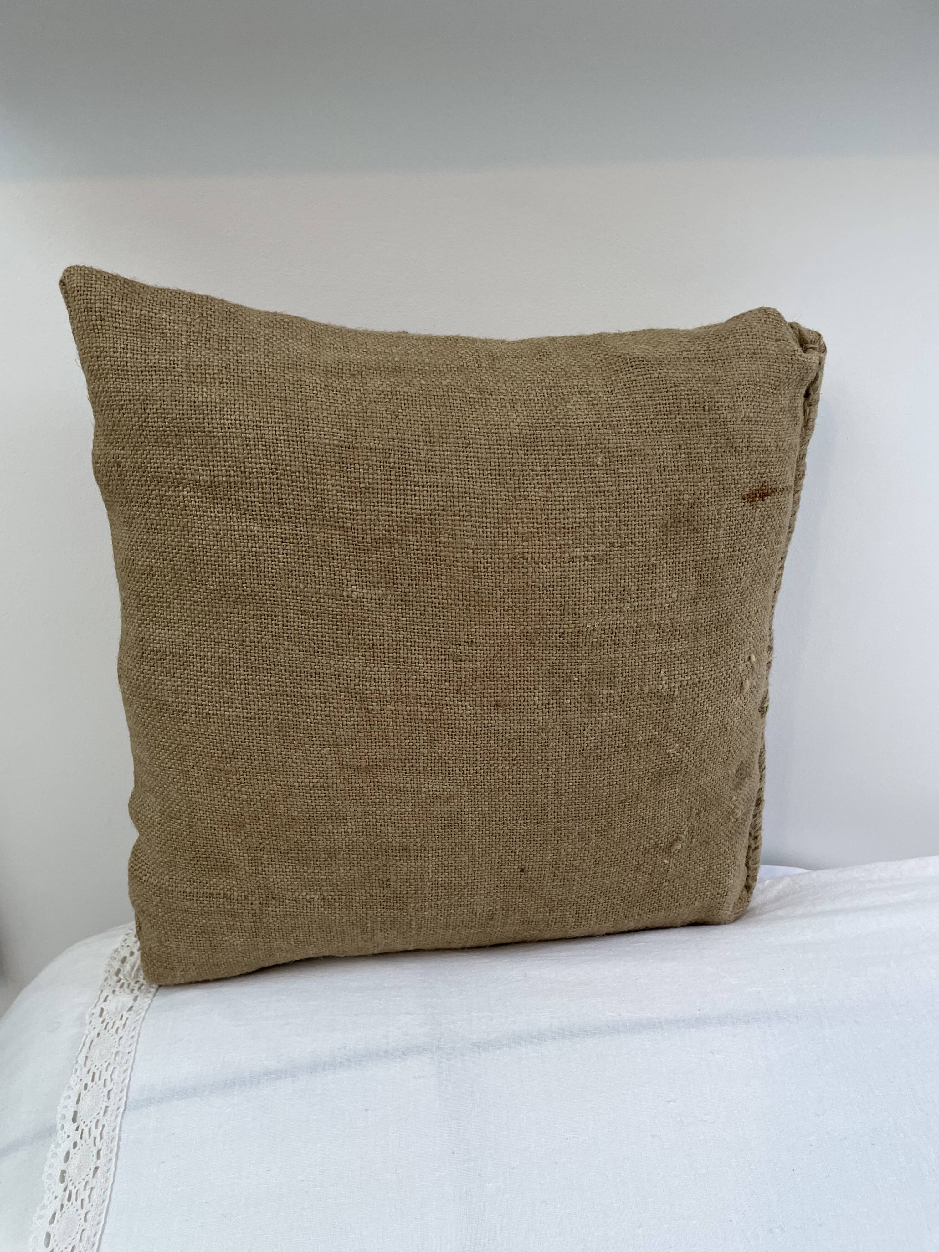 Burlap cushion - Potasse d'Alsace - 37 cm * 37 cm