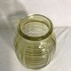 Vase verre moulé jaune style art deco décoration vintage