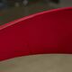 Red Plywood and Curved Metal Frame Chair