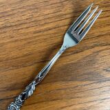 11 fourchettes à dessert japonaises en acier inoxydable, motif rose, 1970